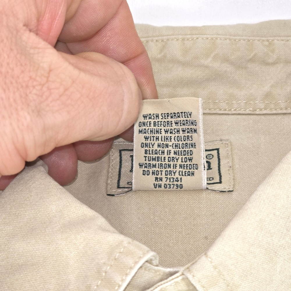 LL Bean Sunwashed Canvas Shirt Mens XXL Tall Outdoors 0FCW8 Chore‎ Barn Workwear - Picture 6 of 16